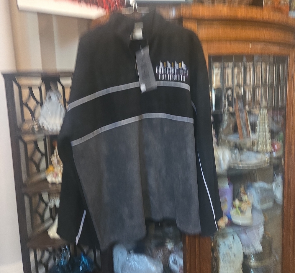 Black and Gray Lightweight Quarter-Zip  Jacket